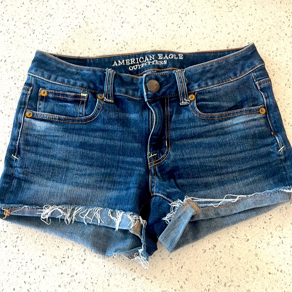 AEO cuffed jean shorts